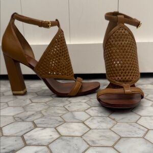 Tory Burch Tan Heeled Sandals